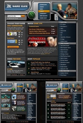 游戏网页设计模板